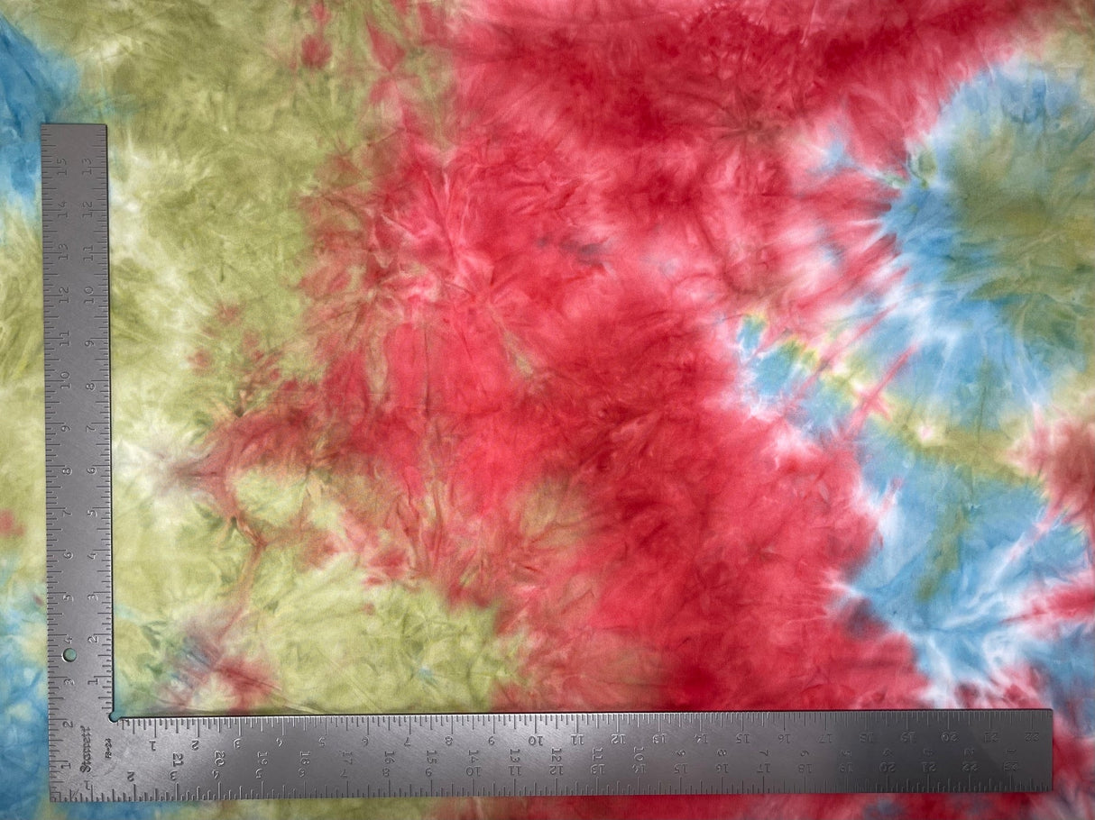 1 Yard DTY Tie Dye Brushed Knit Fabric – Lightweight 60" Soft Stretch Knit for Trendy Apparel