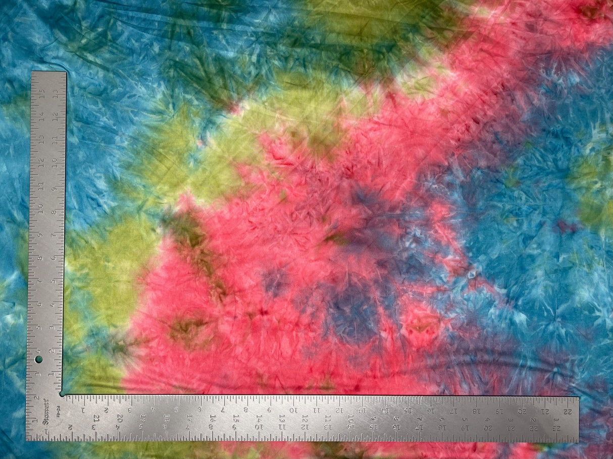 1 Yard DTY Double Brushed Tie Dye Knit Fabric – Ultra Soft Lightweight Stretch Fabric for Apparel