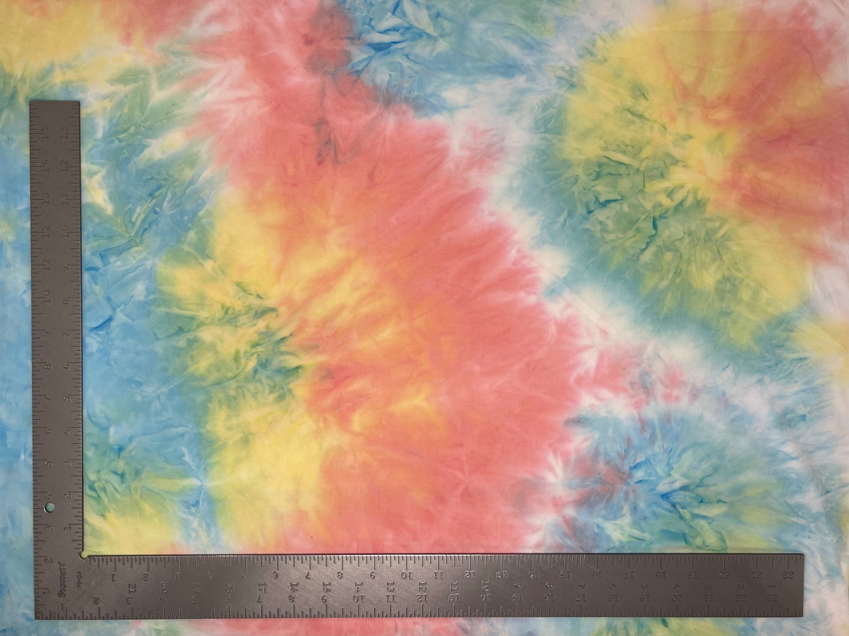 1 Yard DTY Double Brushed Knit Tie Dye Fabric – Soft Lightweight Stretch Fabric for Colorful Apparel