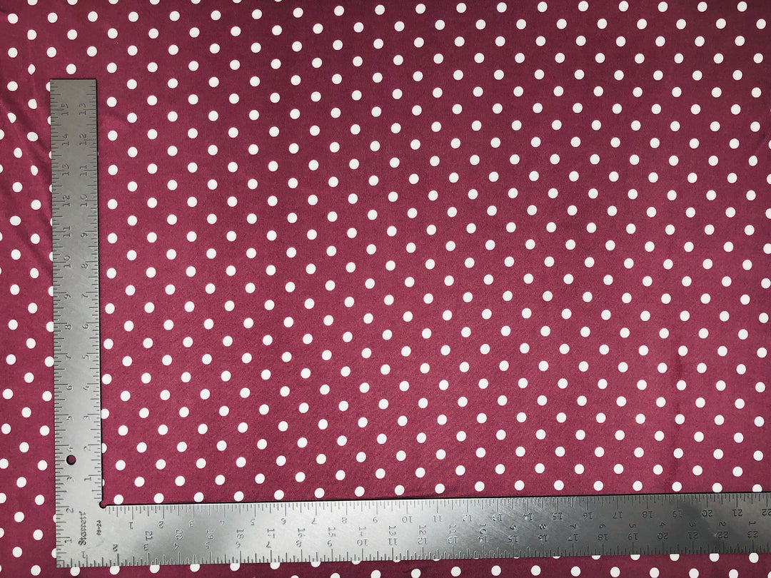 1 Yard DTY Double Sided Brushed Knit Small Polka Dot Print Fabric Soft, Elegant, and Versatile 60 Inches Wide