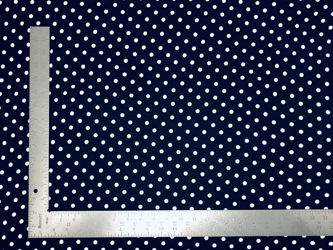 1 Yard DTY Double Sided Brushed Knit Small Polka Dot Print Fabric Soft, Elegant, and Versatile 60 Inches Wide