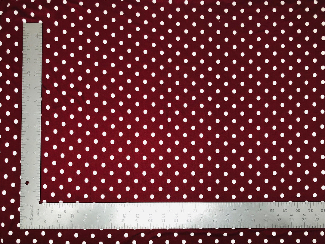 1 Yard DTY Double Sided Brushed Knit Small Polka Dot Print Fabric Soft, Elegant, and Versatile 60 Inches Wide
