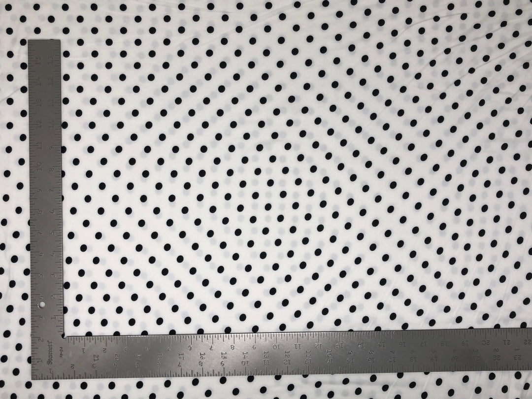 1 Yard DTY Double Sided Brushed Knit Small Polka Dot Print Fabric Soft, Elegant, and Versatile 60 Inches Wide