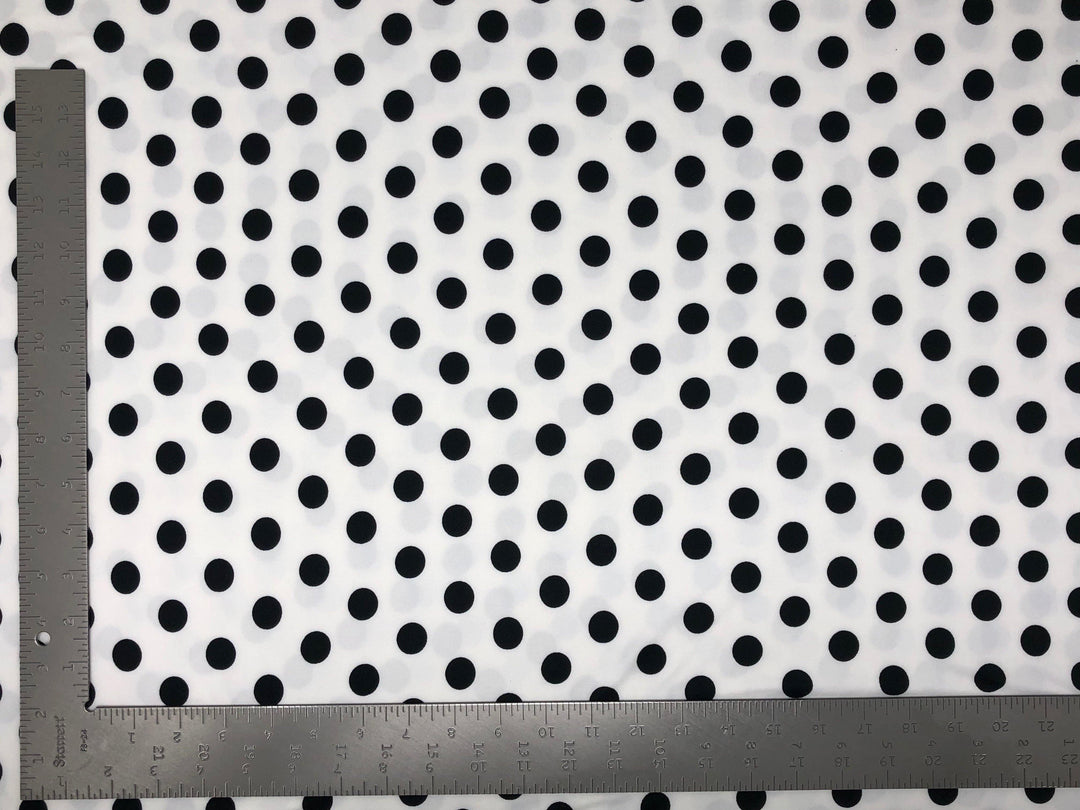 1 Yard DTY Double Sided Brushed Knit Big Polka Dot Print Fabric For Dresses Tops Leggings 60 Inch Wide