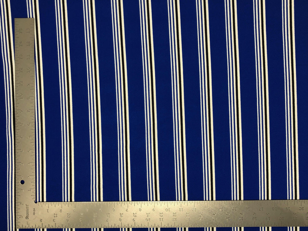 1 Yard Liverpool Knit Stripe Print Fabric Medium Weight Stretch Material for Garments 58 60 Inch