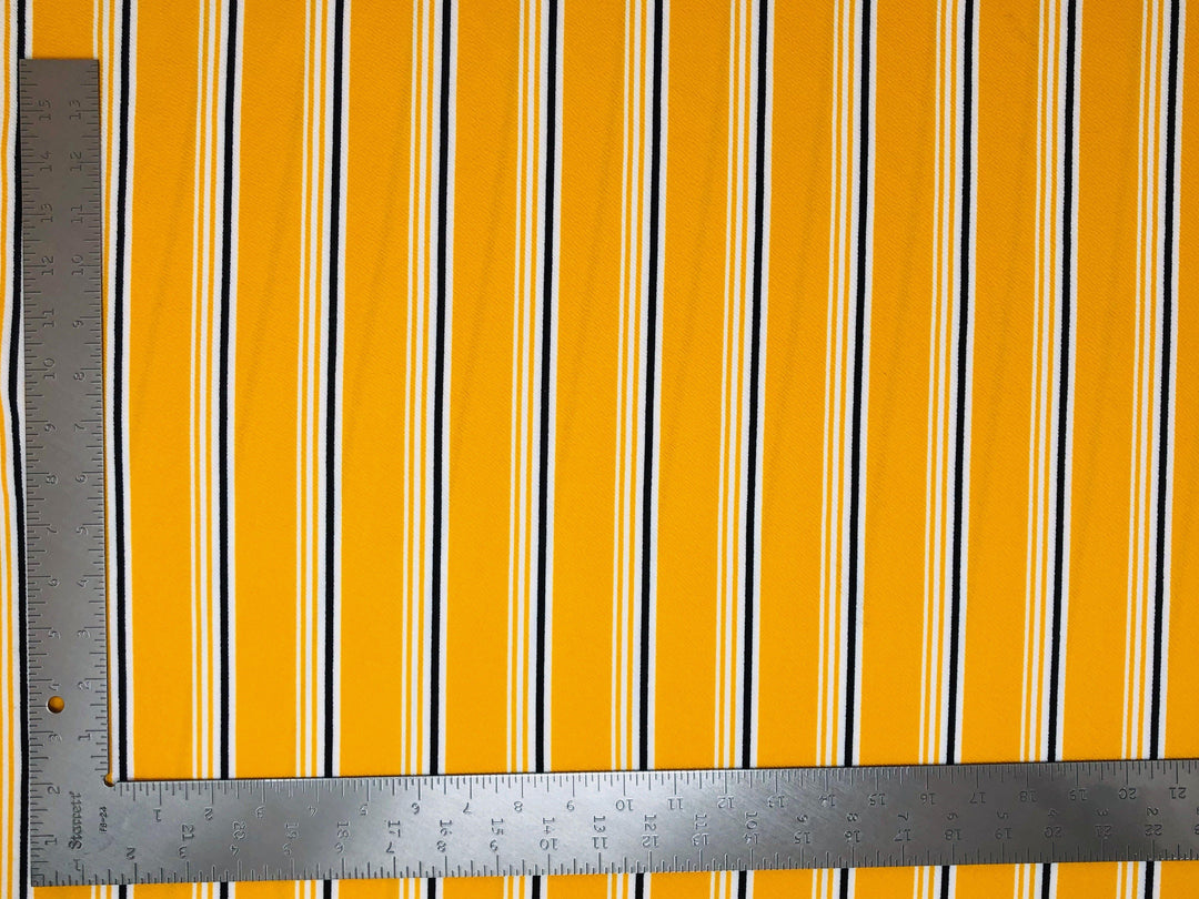 1 Yard Liverpool Knit Stripe Print Fabric Medium Weight Stretch Material for Garments 58 60 Inch