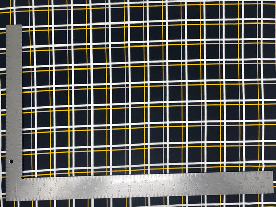 1 Yard Liverpool Knit Geometric Print Fabric – Medium Weight Stretch Fabric with Modern Pattern