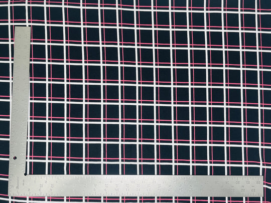 1 Yard Liverpool Knit Geometric Print Fabric – Medium Weight Stretch Fabric with Modern Pattern