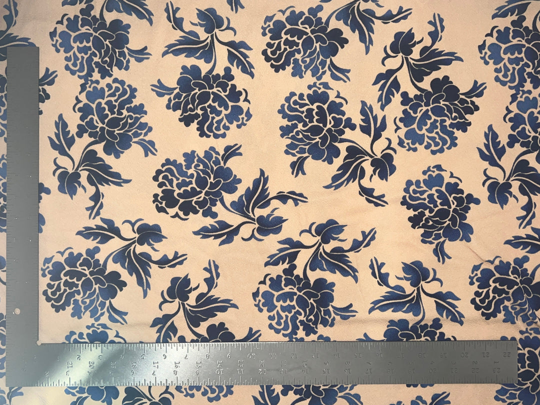 1 Yard Stretch Liverpool Floral Knit Fabric for Blouses, Dresses, Tops, and Skirts Textured 58 inch