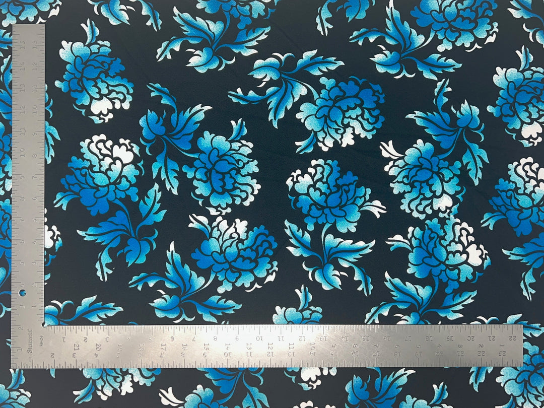 1 Yard Stretch Liverpool Floral Knit Fabric for Blouses, Dresses, Tops, and Skirts Textured 58 inch