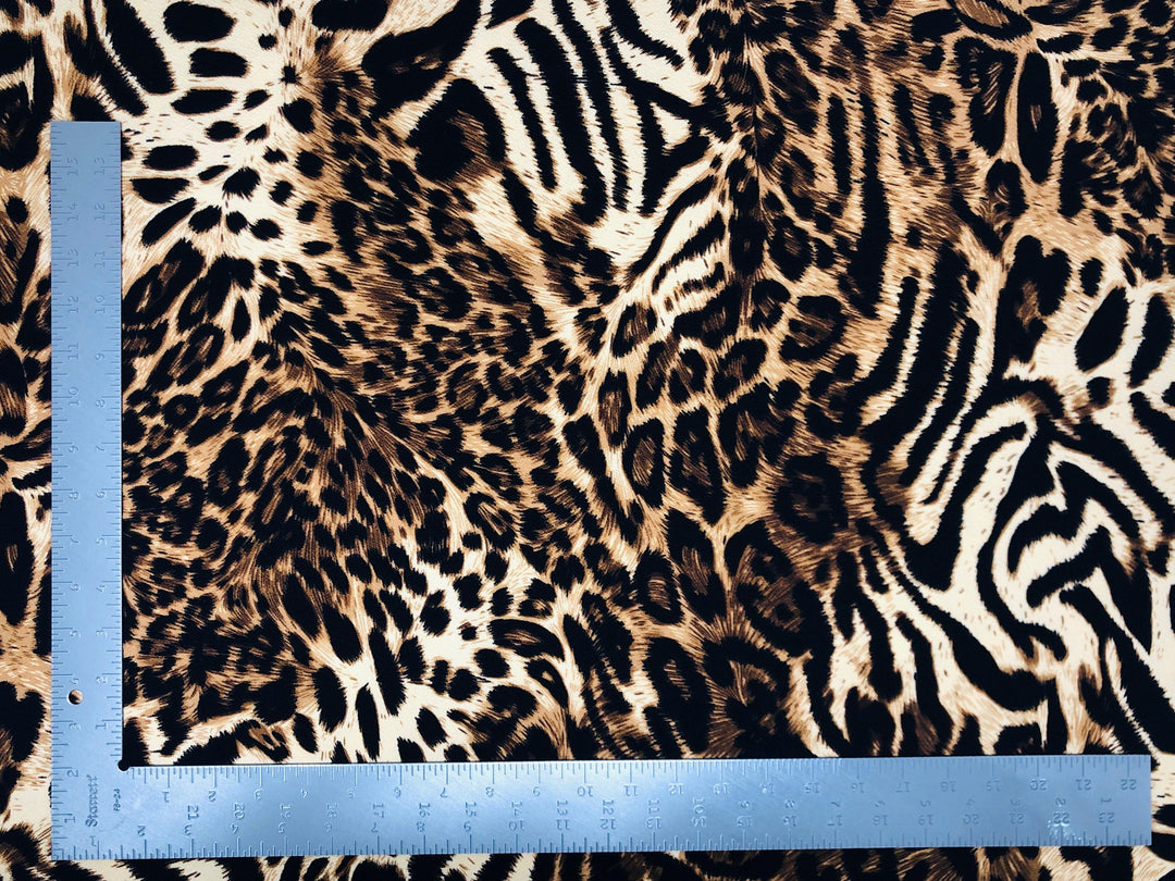 1 Yard Liverpool Knit Animal Print Fabric 58" 60" Wide Bold, Textured, and Versatile