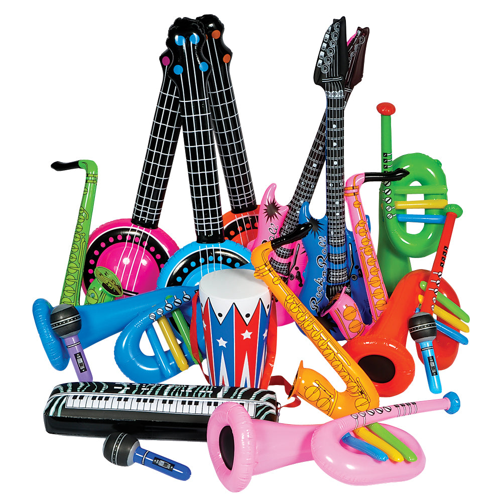 Inflatable Rock Band Instrument Kit (24 Pc Pack)