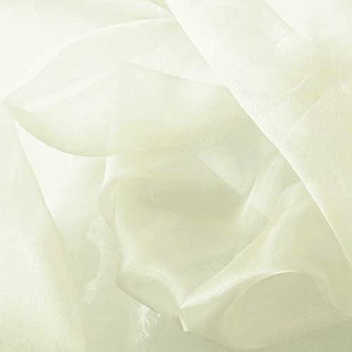 1 Yard Sparkle Crystal Sheer Organza Fabric, 60? Wide Shiny 100% Polyester Fabric for Fashion, Crafts, Decorations