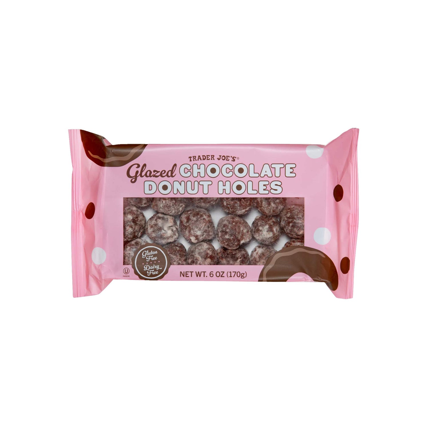 Trader Joes Glazed Chocolate Donut Holes 6 oz