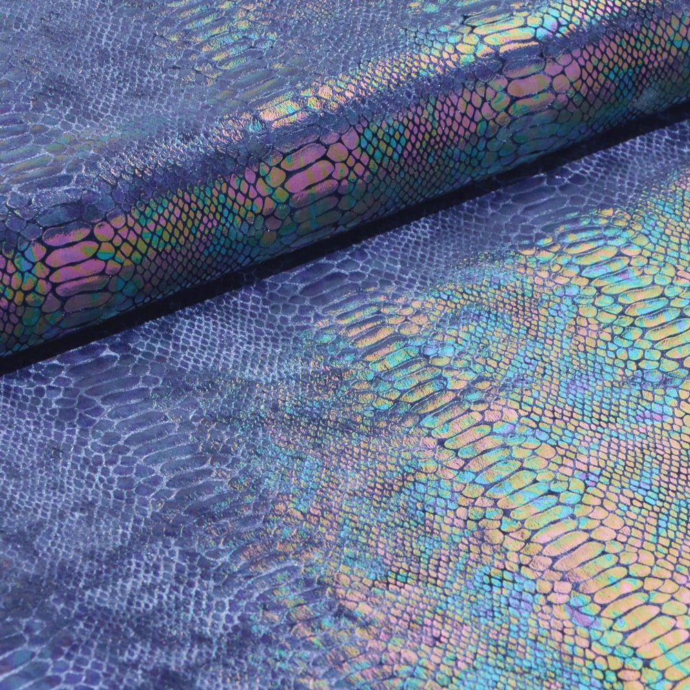 Foil Printed Stretch Velvet Anaconda