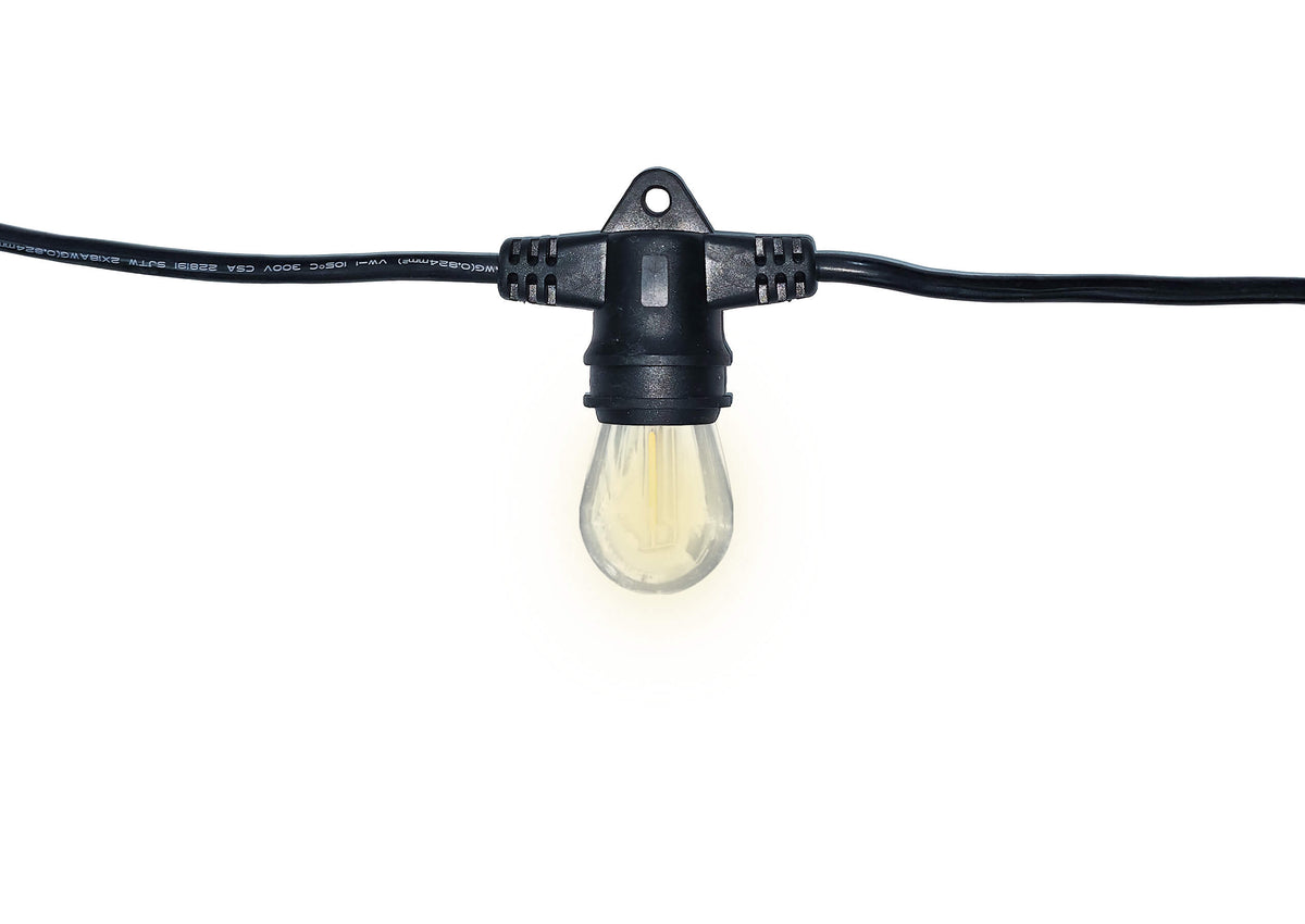 48' Warm White In-Line Patio Light Set - S14 LED Bulbs Included