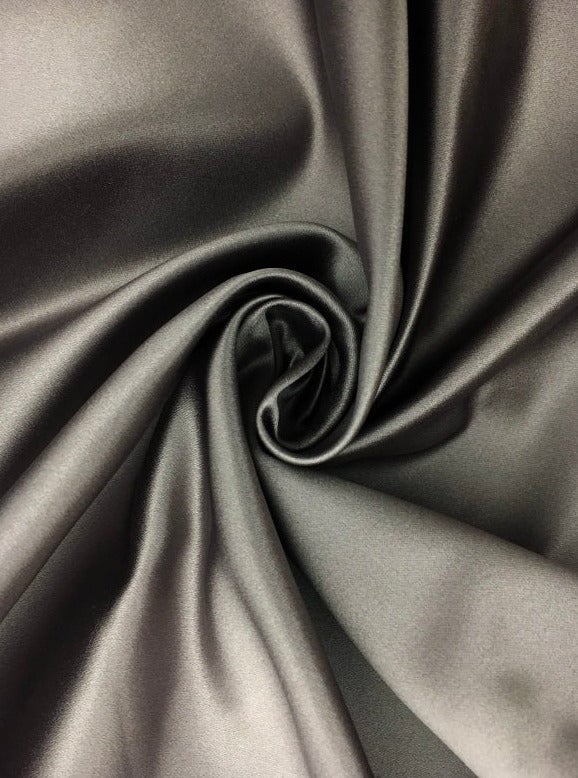 Dark Grey Duchesse Satin