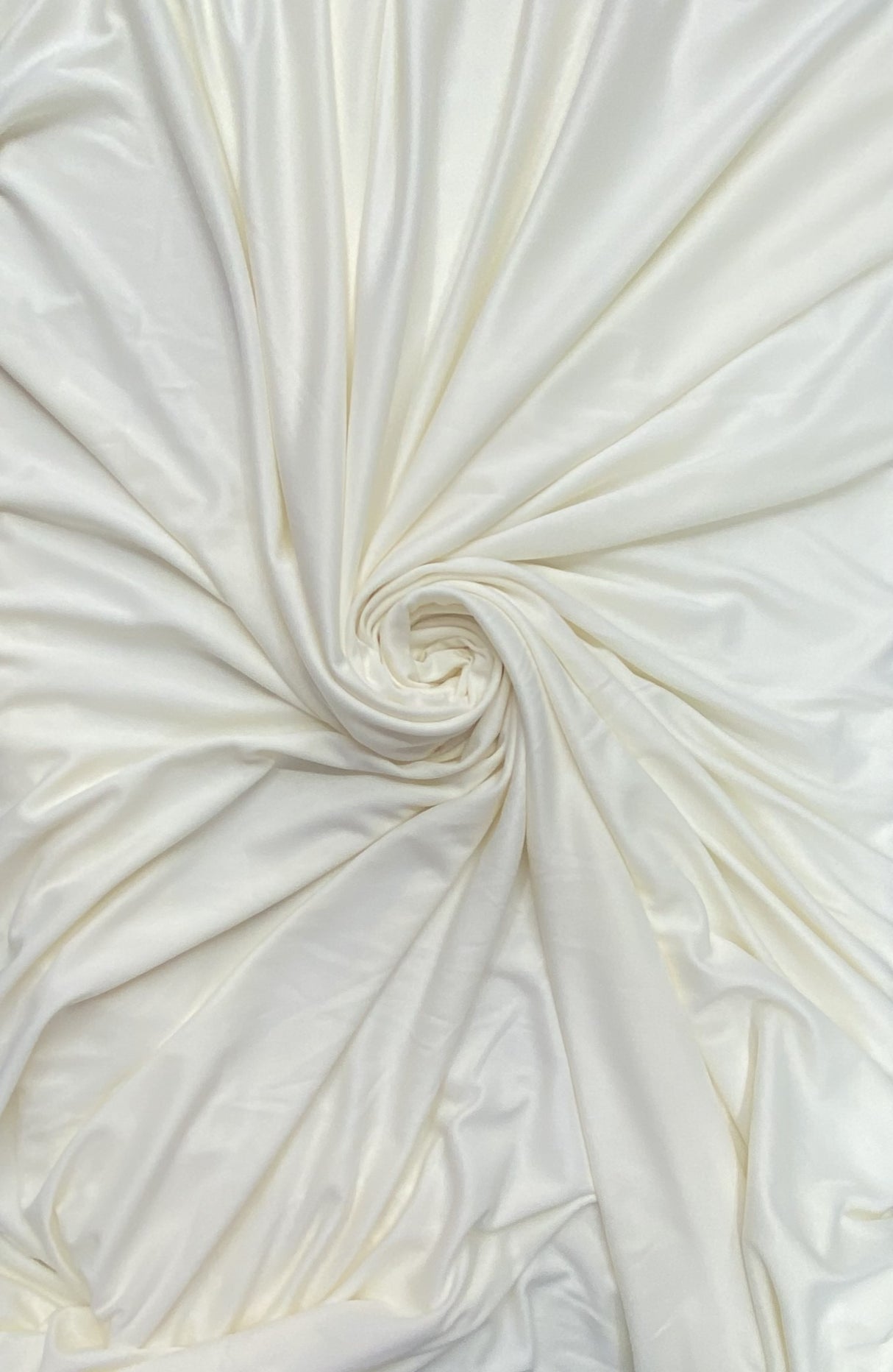 Stretch Lining Polyester Fabric - Ivory, Matte Soft, 60" Width (1 Yard)