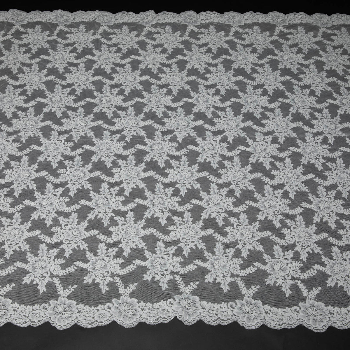 1 Yard Elegant Re-Embroidery Lace Fabric with Cord,52"/54" Wide Exquisite Design