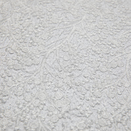 1 Yard Spider Mesh Lace Fabric with Embroidery and Beautiful Intricate Pattern, 52" Wide