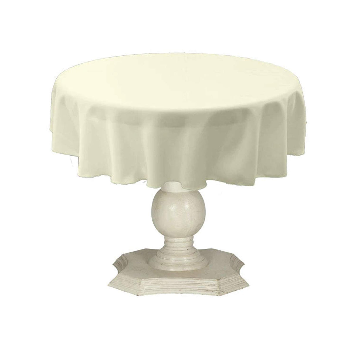 Tablecloth Dull Bridal Satin Fabric - Solid Color, 45" Round (1 Piece)