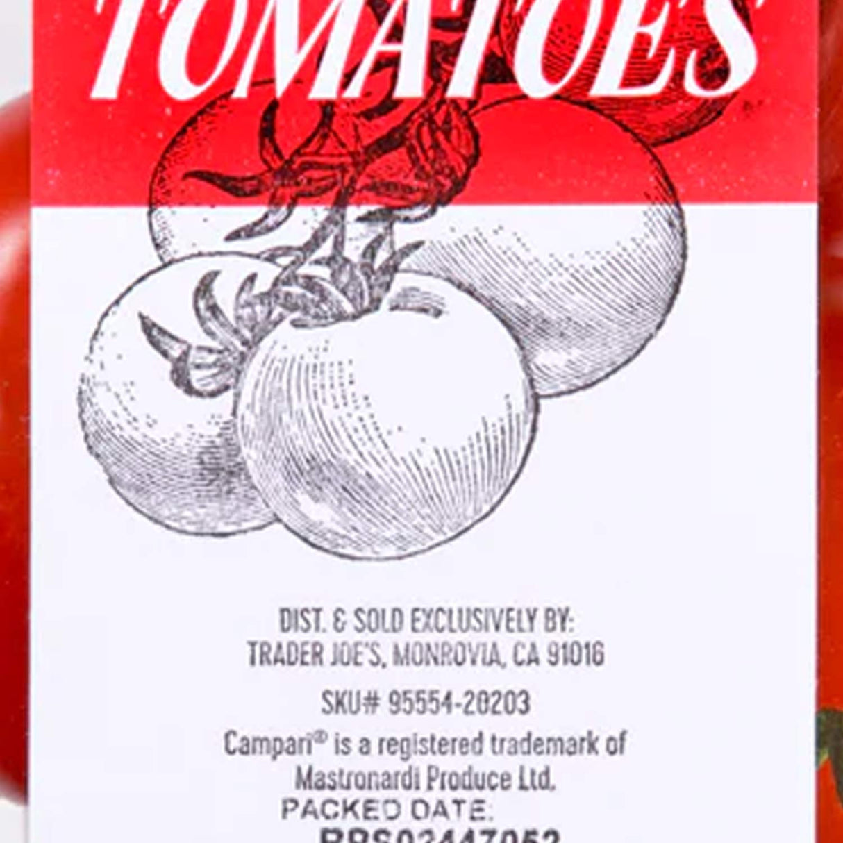 Trader Joe’s Campari Tomatoes 1 Lb