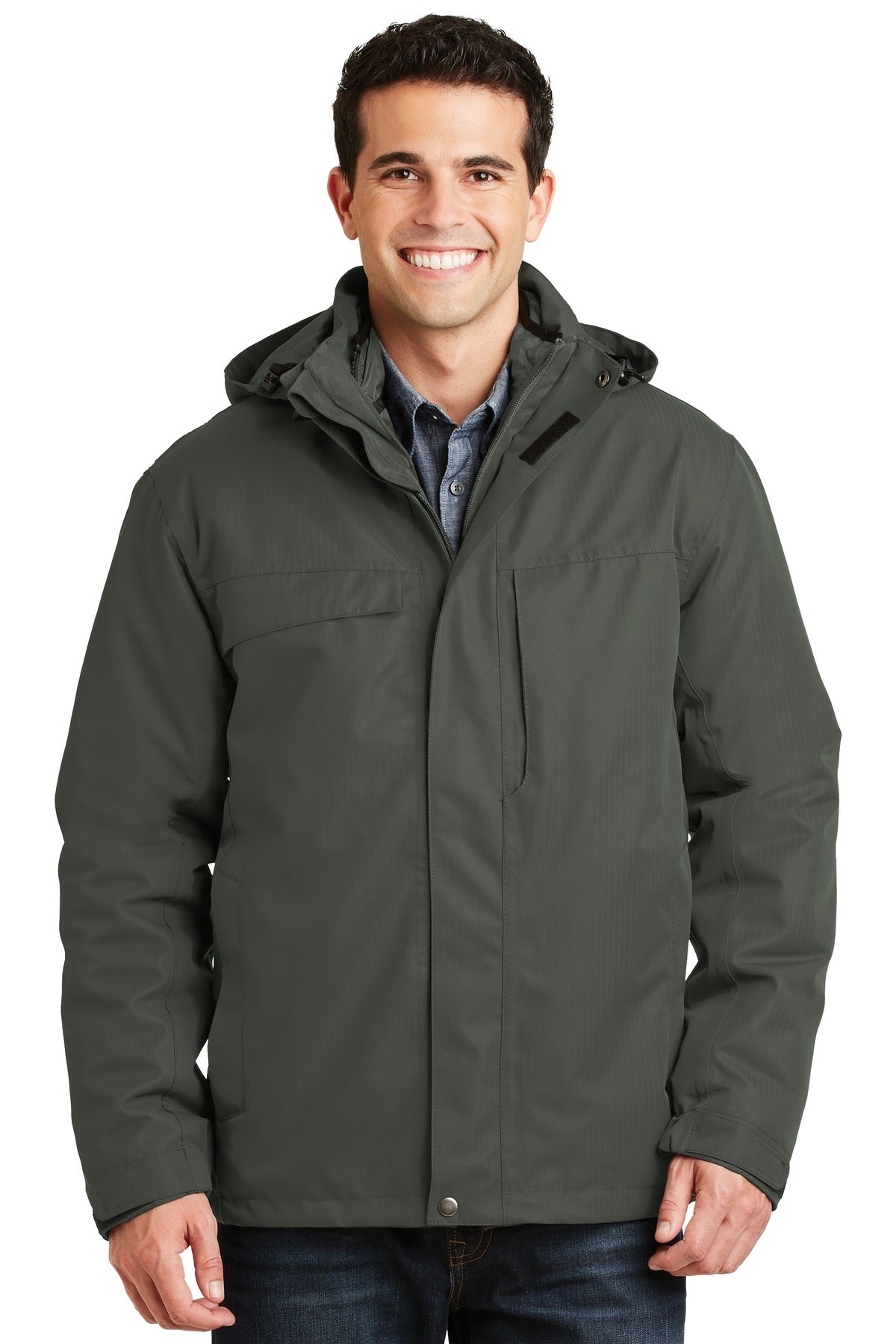 Port Authority® Herringbone 3-in-1 Parka