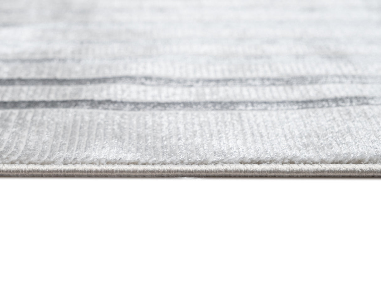 Jade 42 Polyester Shiny Viscose Area Rug - Ivory, D.Grey/Cream, 9' 8" X 13' (1 Unit)