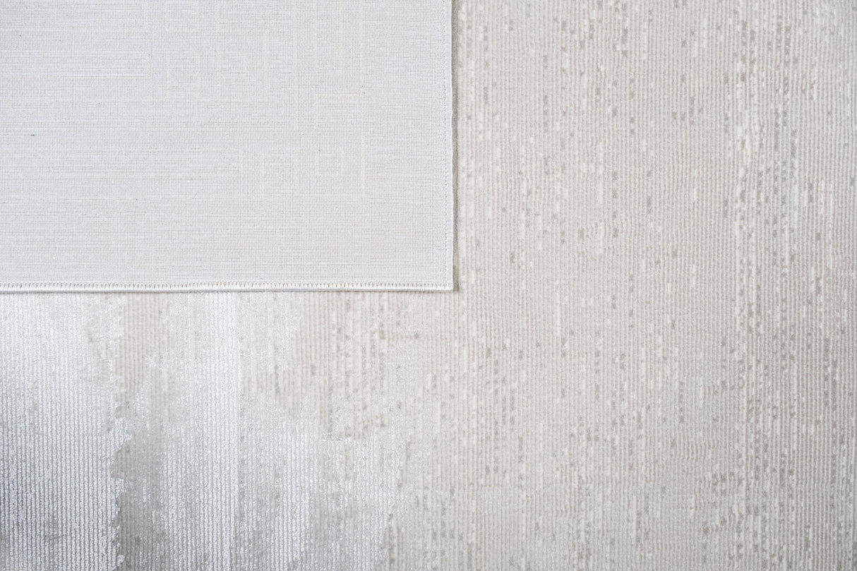 Jade 42 Polyester Shiny Viscose Area Rug - Ivory, D.Grey/Cream, 9' 8" X 13' (1 Unit)