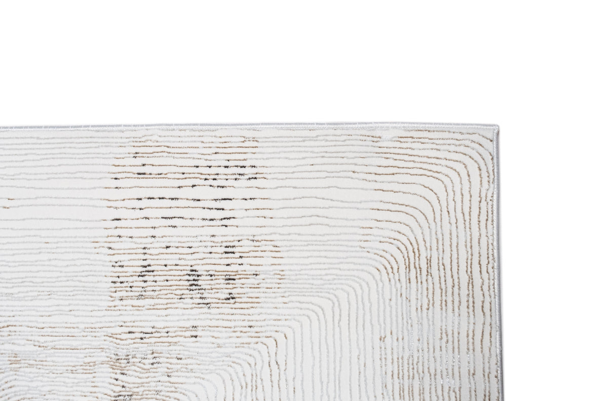 Jade 57 Area Rug - Brown/Cream, 100% Polyester/Shiny Viscose, Machine Loom, Made In Turkey, 9' 8" X 13' (1 Piece)