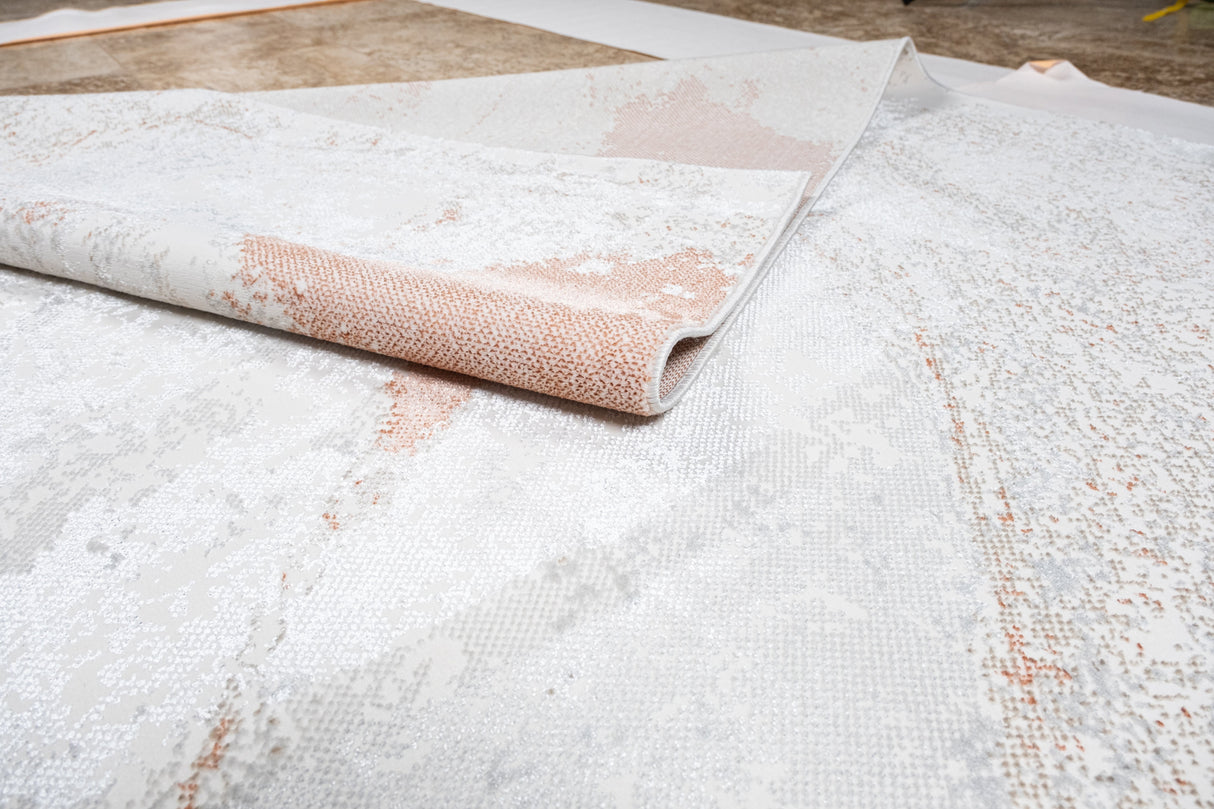 Jade 58 Marcela / Cream Polyester Viscose Area Rug - Cream, JADE-58 Marcela/Cream, 9' 8" x 13' (1 Unit)