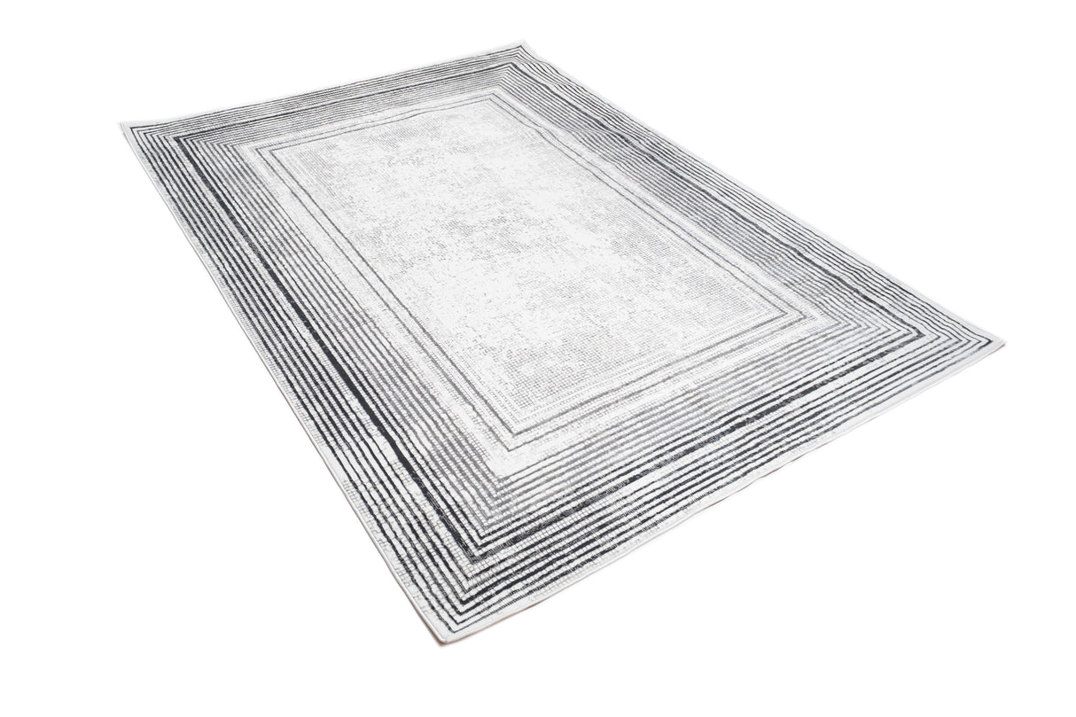 Jade 66 Area Rug - Dark Grey/Cream, 5' 3" X 7' 6" (1 Piece)