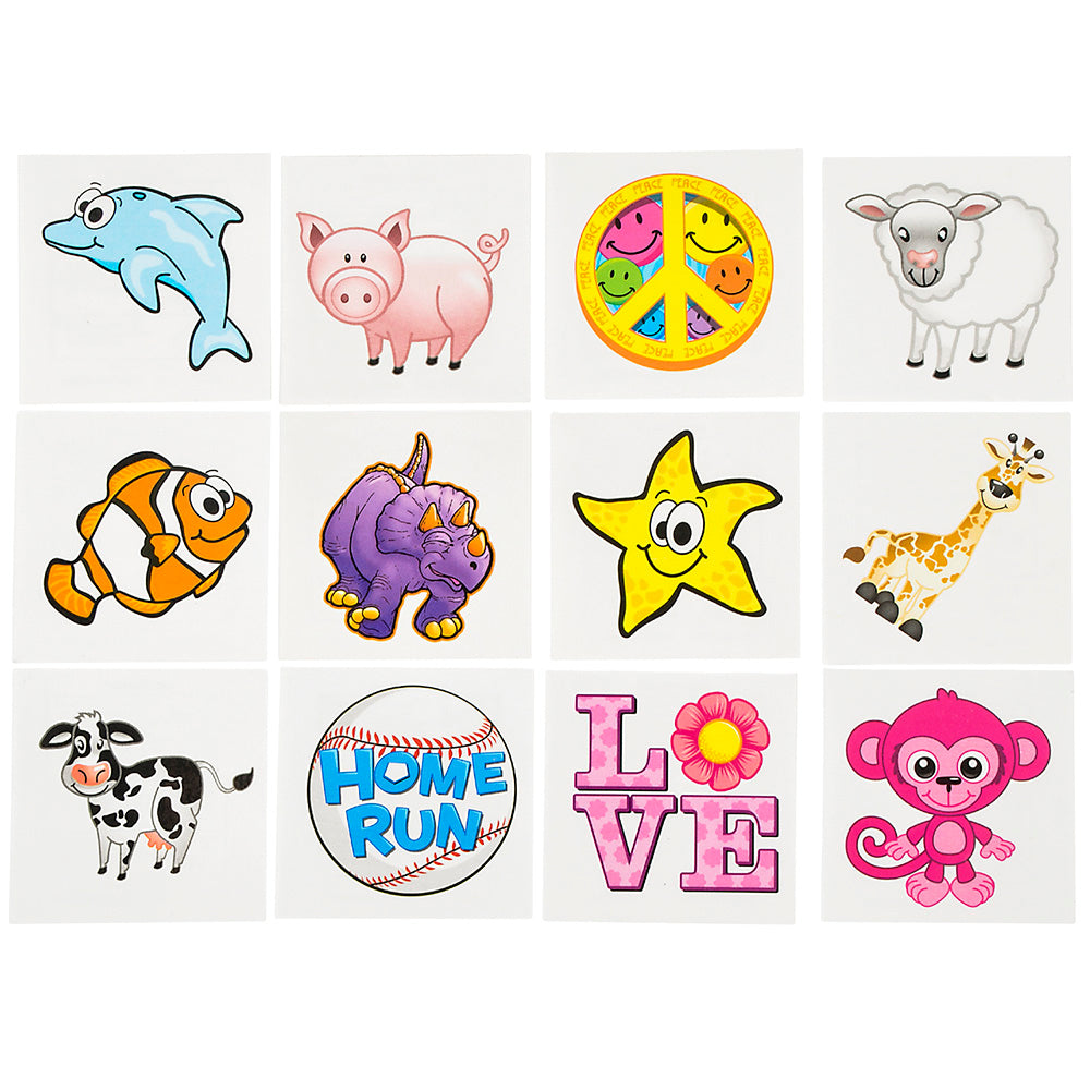 Temporary Tattoo Assortment 1500 Pc (1 Bag)
