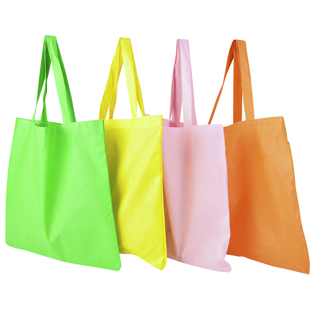 Neon Fabric Tote Bag 15 x 16.5" (12 PC)