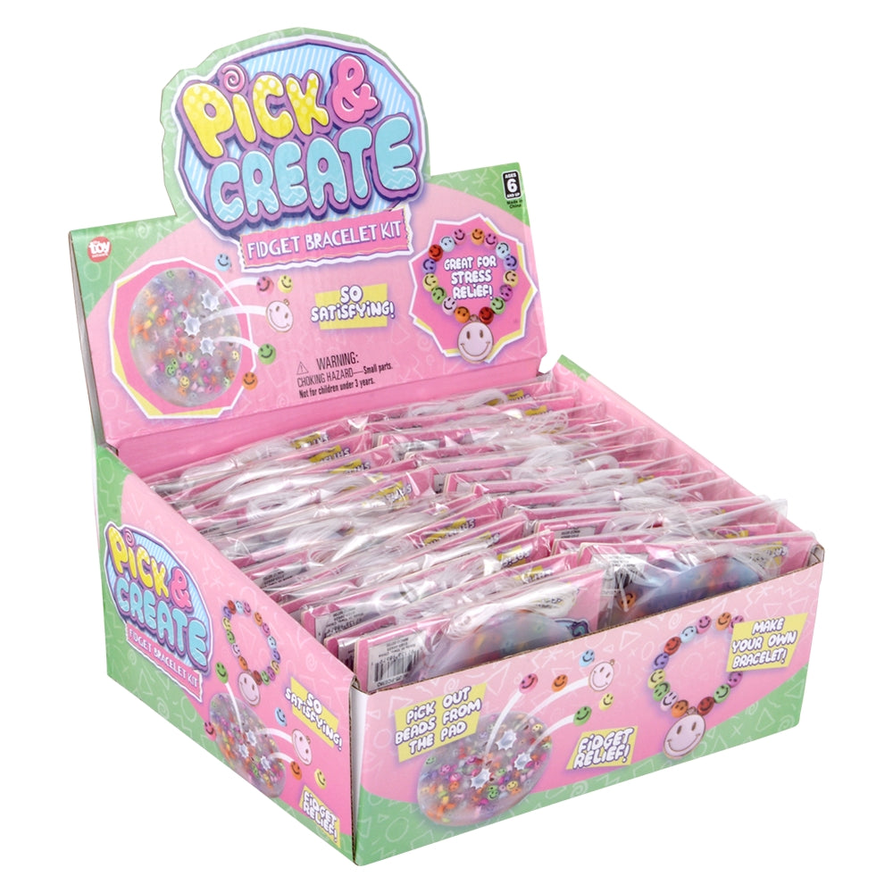 Fidget Bracelet Smile Beaded Bracelet (24 PC Display)