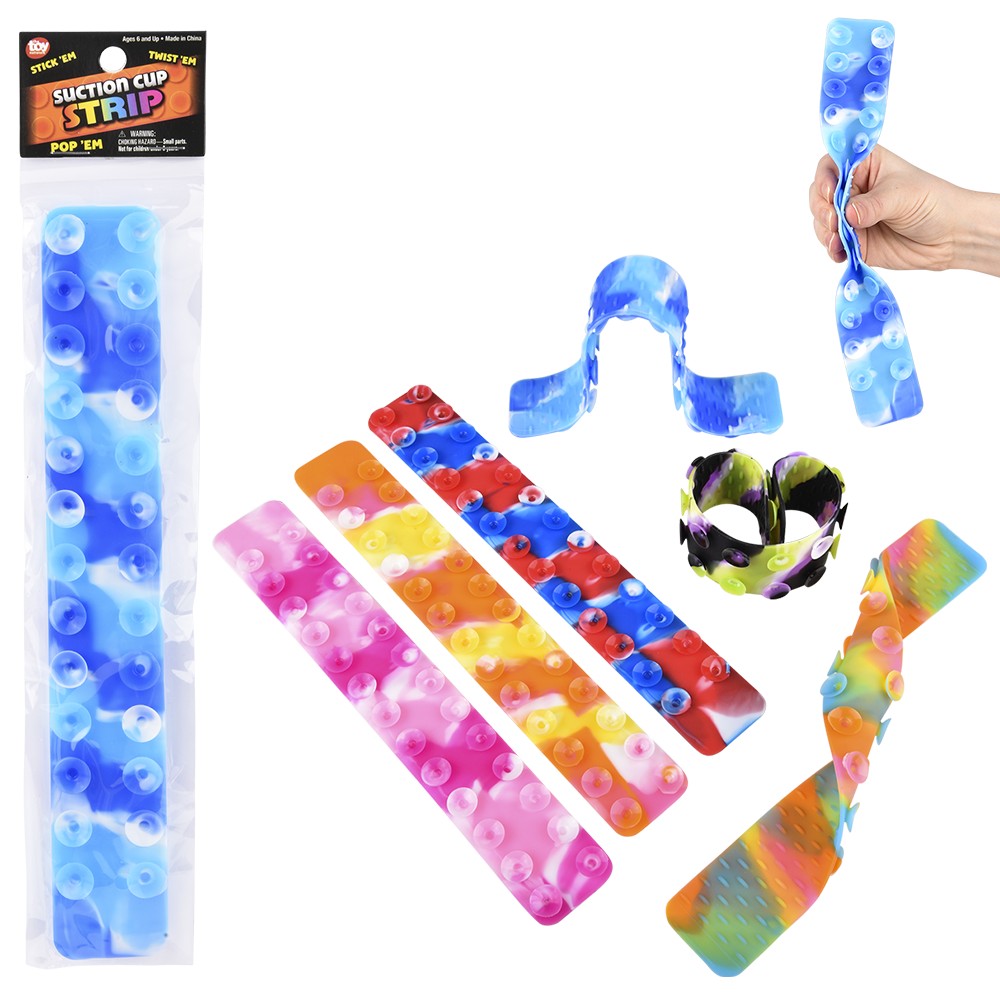 Silicone Stick On Suction Strips 10" (1 DZ)