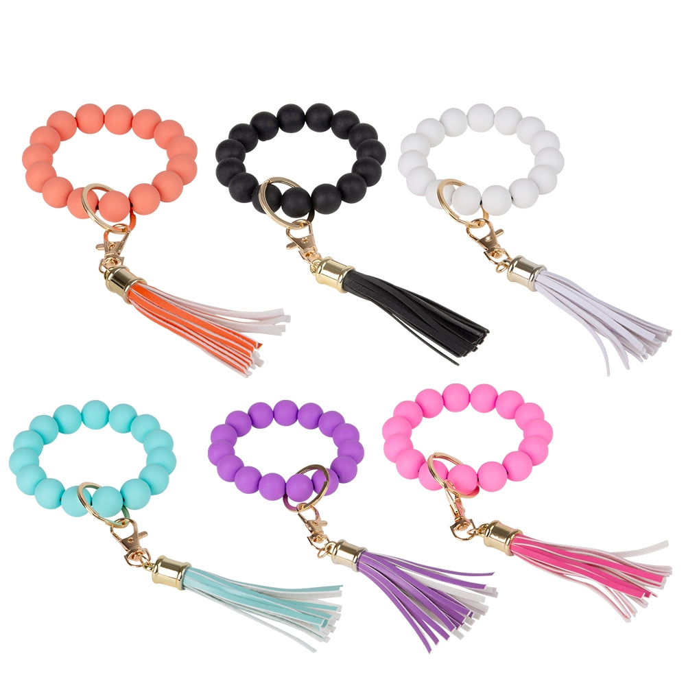 Silicone Bead Clip On Bracelet (1 DZ)