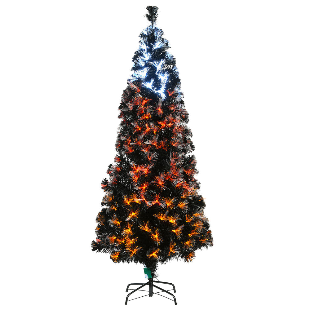 6 ft. Pre-Lit Black Halloween Tree with Candy Corn Lights