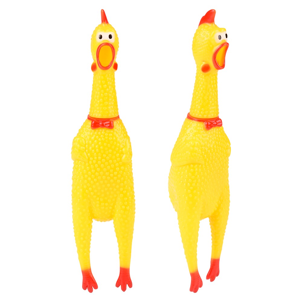 Screeching Chicken Squeeze Toy (12 DZ)