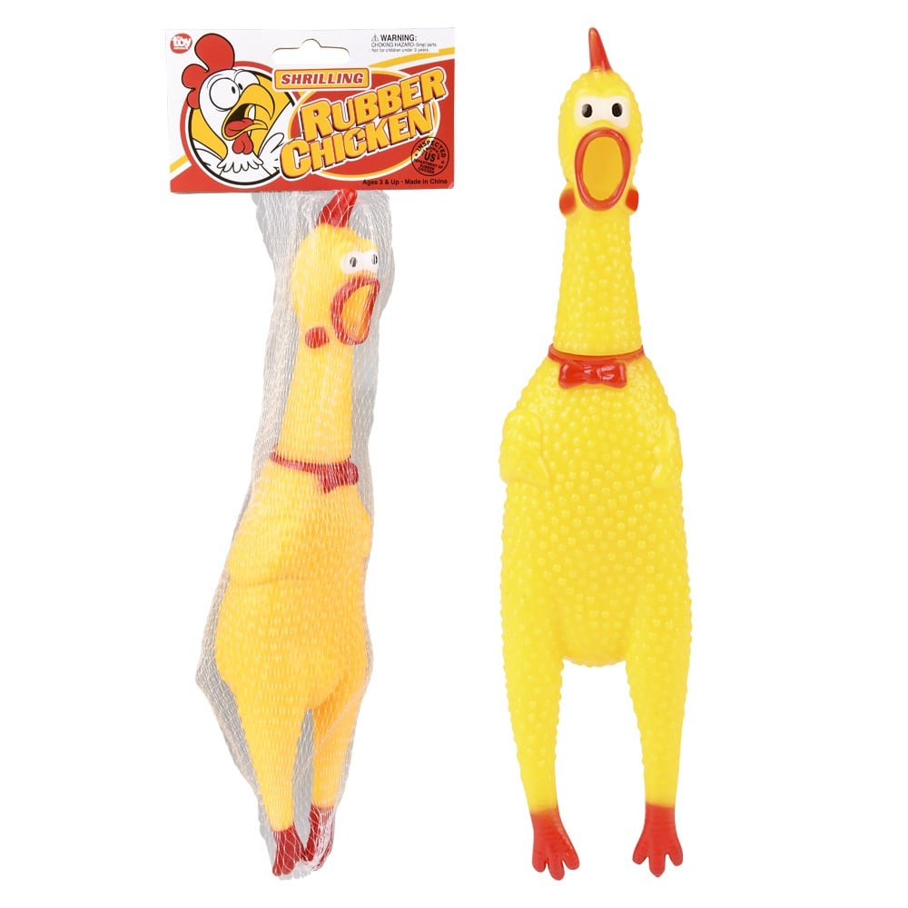 Screeching Chicken Squeeze Toy (12 DZ)