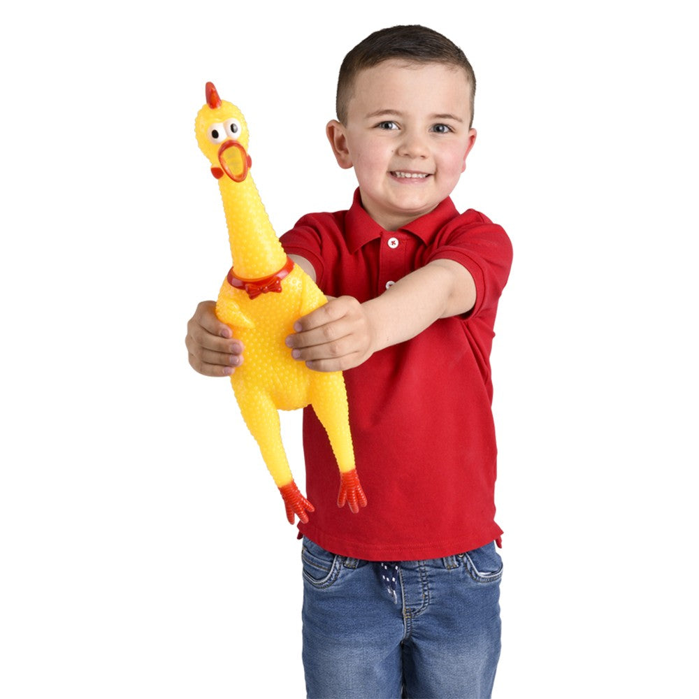 Screeching Chicken Squeeze Toy (1 DZ)