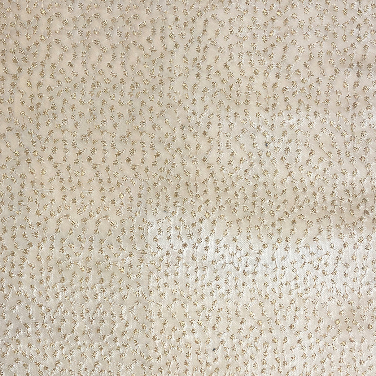 Jordana Embroidered Dotted Velvet Fabric - Ivory, Pewter, Ocean, Peacock, 55" Width (1 Yard)