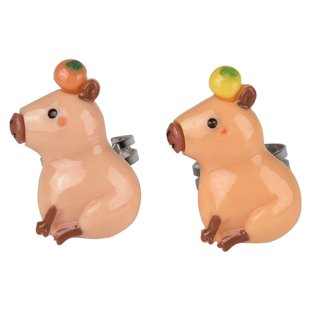 Capybara Plastic Rings 1"