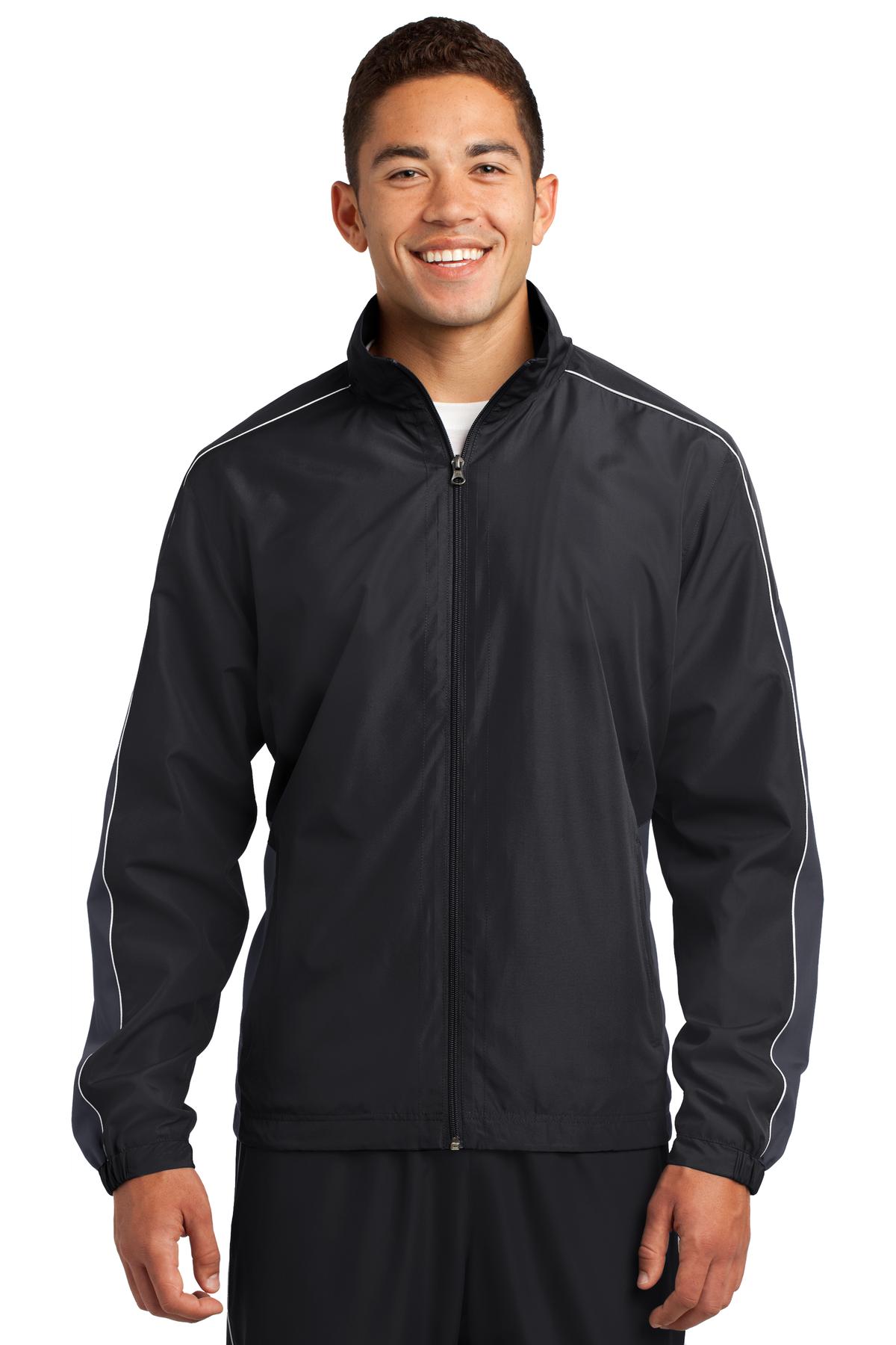 Sport-Tek® Piped Colorblock Wind Jacket.