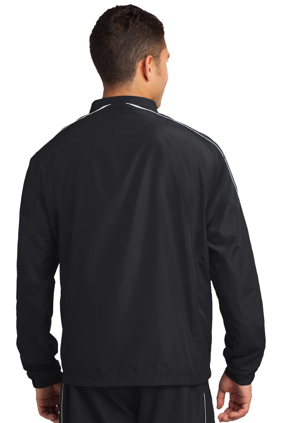 Sport-Tek® Piped Colorblock 1/4-Zip Wind Shirt.
