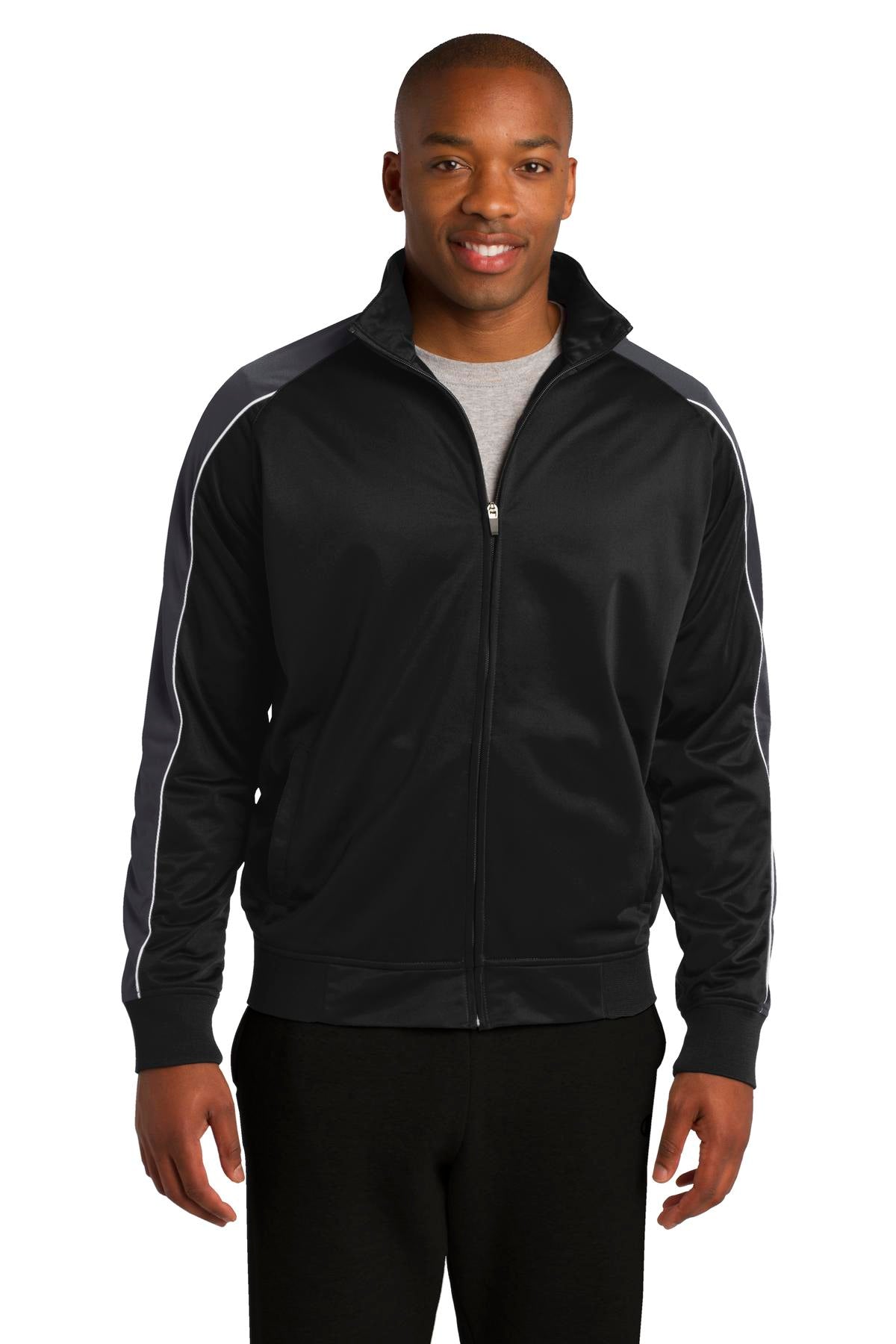 Sport-Tek® Piped Tricot Track Jacket