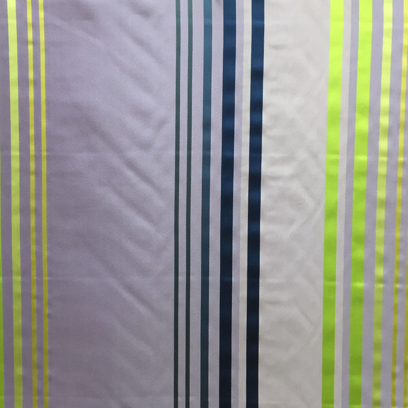 Justin Silk Fabric - Shiny Multicolored Stripe, 54" Width (1 Yard)