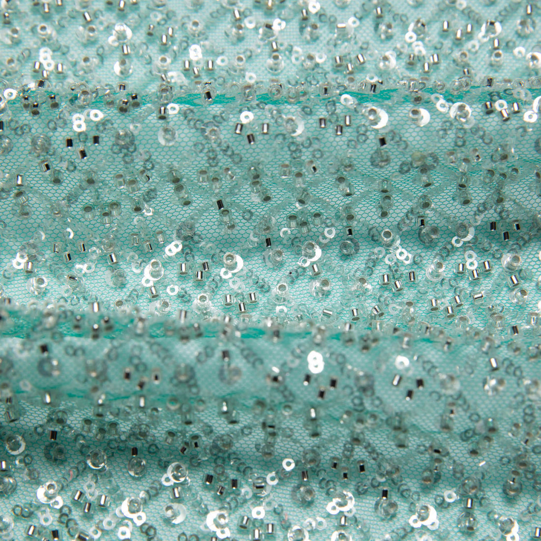1 Yard Tulle Designer Tulle Lace Fabric with Sequins and Detailed Exquisite Patterns 52" Wide
