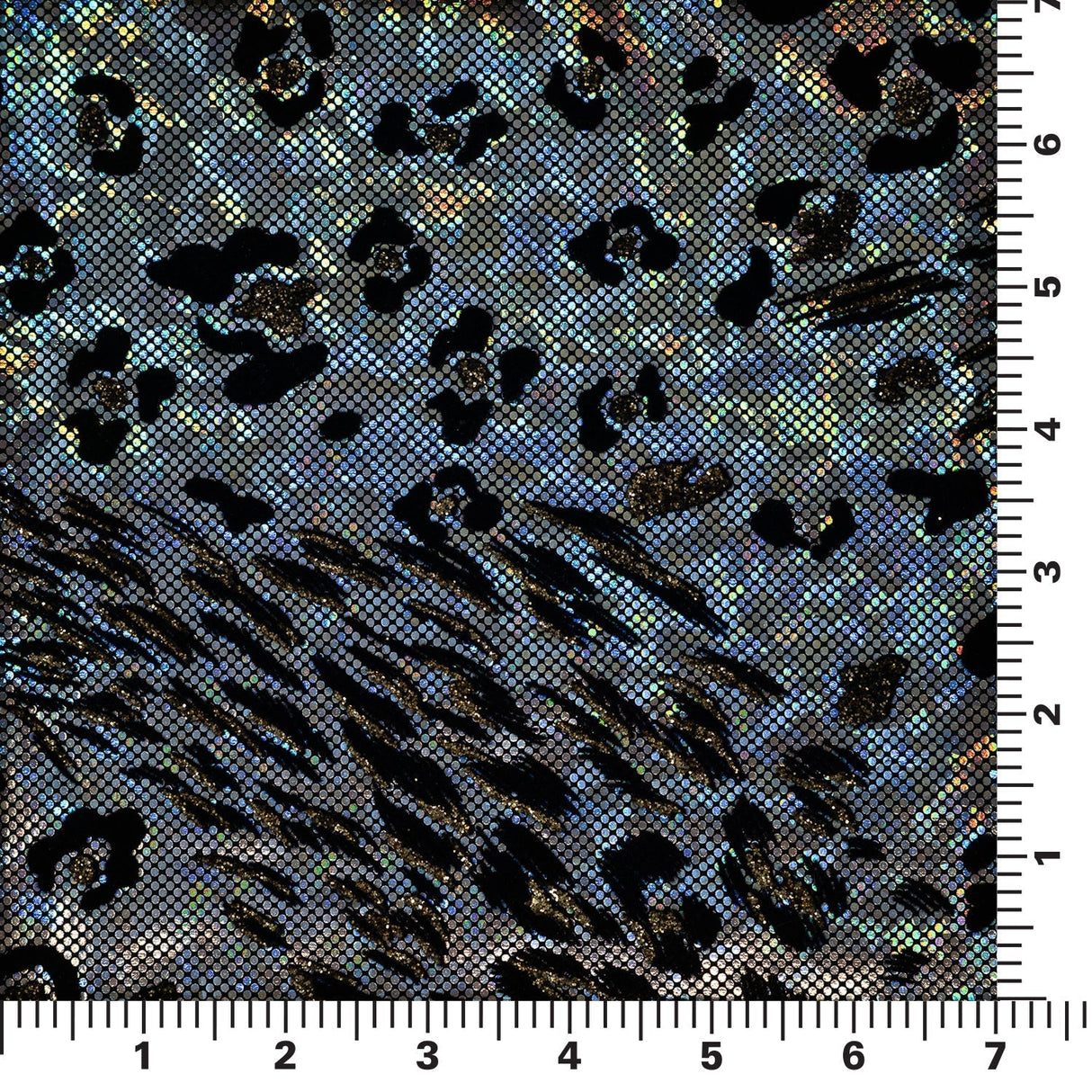 Jag City Shattered Glass Foiled Spandex Nylon Spandex Fabric - Shattered Glass Foil, 56" Width (1 Yard)