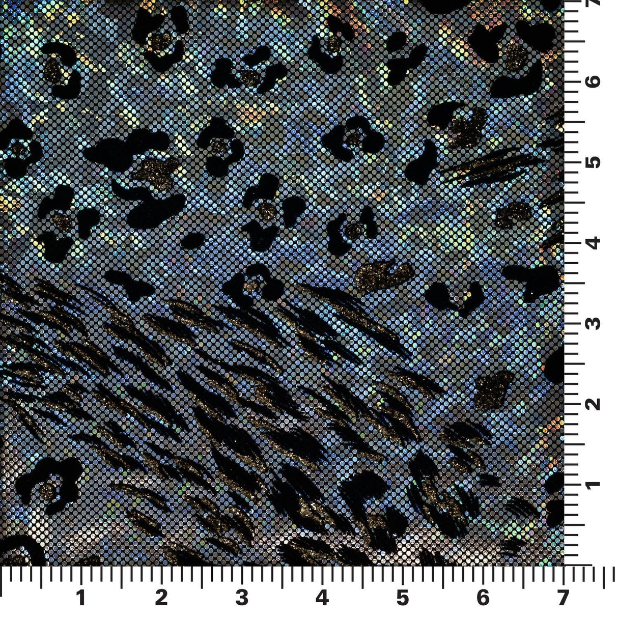 Jag City Shattered Glass Foiled Spandex Fabric - Animal Print, 56" Width (1 Yard)
